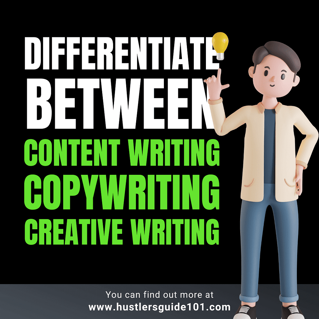 Content writing vs copywriting vs creative writing